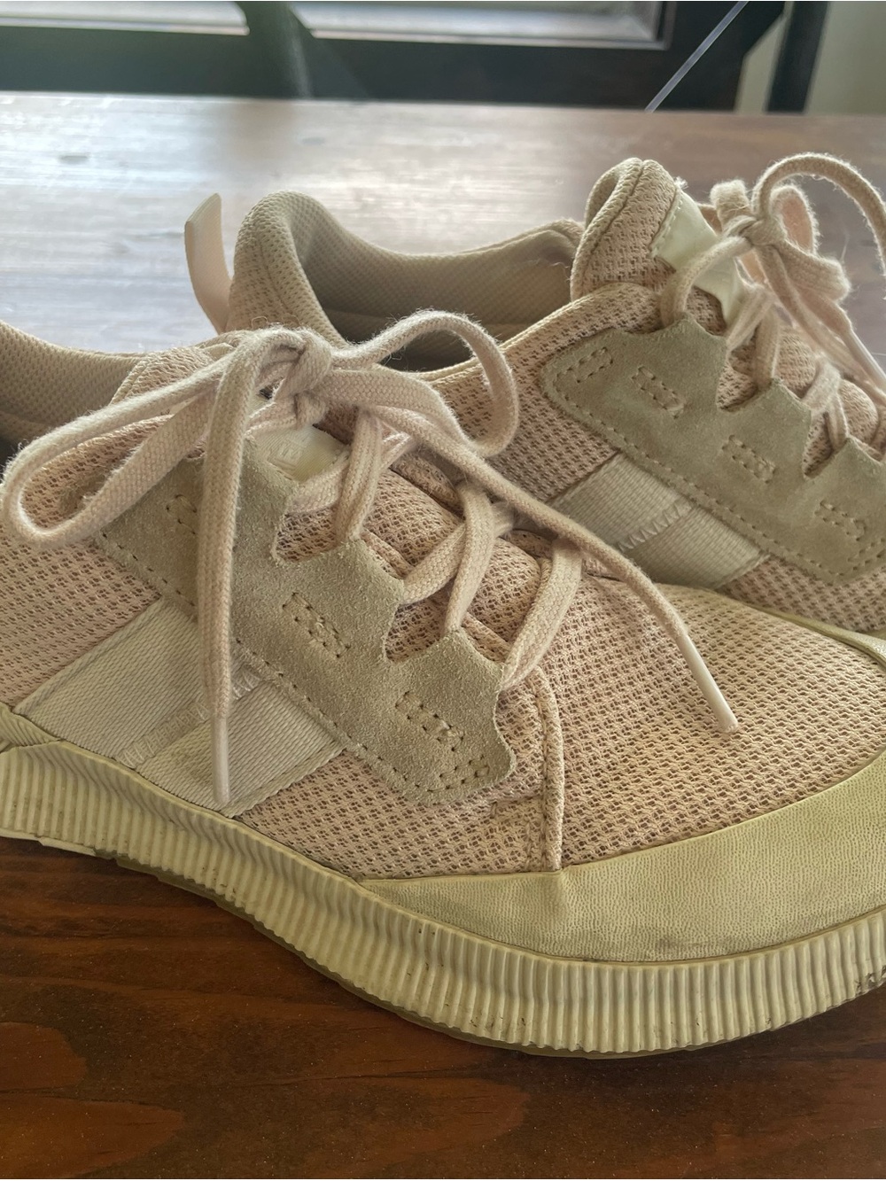 Sorrel Neutral Blush Mesh Lace-Up Sneakers